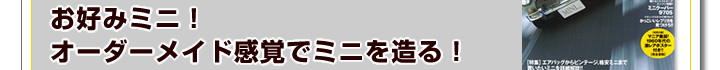 お好みミニ！オーダーメイド感覚でミニを造る！